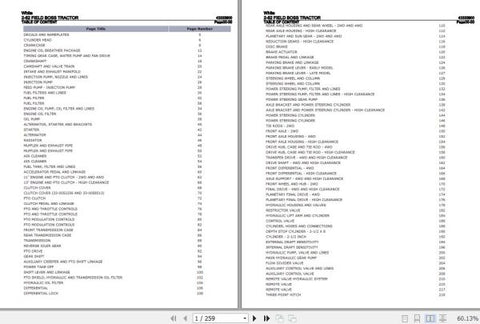Discover the ultimate resource for maintaining and repairing your White Field Boss Tractor 2-62 with our comprehensive Parts Catalog Manual (43333900). This PDF file is meticulously organized to provide you with detailed diagrams and part numbers, ensuring you can easily identify and order the components you need for optimal performance.