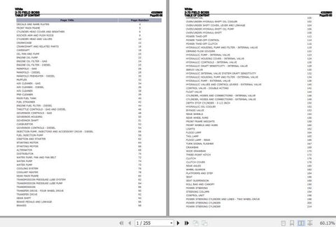 Discover the essential resource for maintaining your White Field Boss Tractor 2-70 with the comprehensive Parts Catalog Manual (43325900). This PDF file is meticulously organized to provide you with detailed diagrams and part numbers, ensuring you can easily identify and order the components you need for optimal performance.