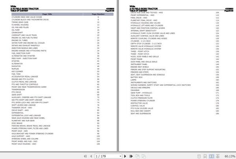 Discover the ultimate resource for your White Field Boss Tractor 2-75 with our comprehensive Parts Catalog Manual (43336900) in PDF format. This meticulously organized manual provides detailed diagrams and part numbers, ensuring you can easily identify and order the components you need for maintenance and repairs.