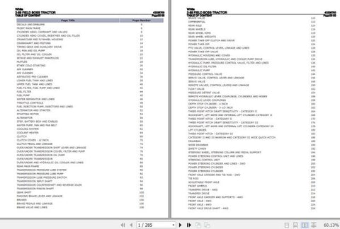 Discover the ultimate resource for maintaining your White Field Boss Tractor 2-88 with our comprehensive Parts Catalog Manual (43336700). This PDF file is meticulously designed to provide you with detailed diagrams and part numbers, ensuring you can easily identify and order the components you need for optimal performance.