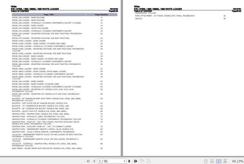 Discover the ultimate resource for maintaining your WHITE LOADER 676, 676SL, 686, 686SL, and 696 models with our comprehensive Parts Catalog (79016764) in PDF format.