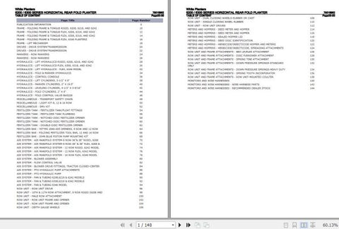 Discover the essential resource for maintaining your WHITE PLANTERS 6200 and 6300 series equipment with the comprehensive Parts Catalog Manual (79016962) in PDF format. This manual is meticulously designed to provide you with detailed diagrams and part numbers,