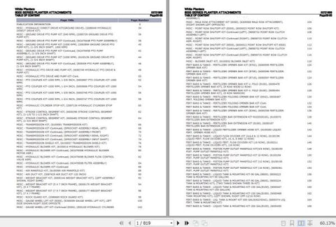 Discover the essential resource for maintaining your White Planters with the 8000 Series Parts Catalog Manual (00721856). This comprehensive PDF file serves as a detailed guide, providing you with all the necessary information to identify and order the right parts for your equipment.
