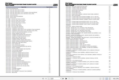 Discover the essential WHITE PLANTERS 8412 and 8415 Parts Catalog Manual (00722043) in a convenient PDF format. This comprehensive guide is designed to provide you with detailed information on all parts and components,