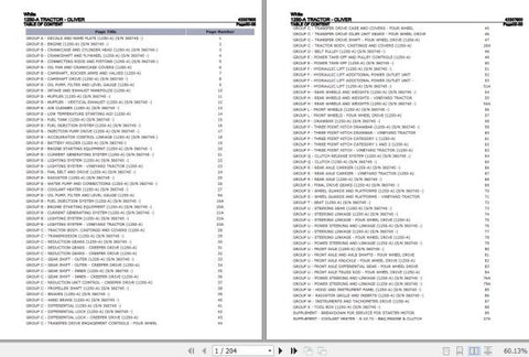 Discover the essential WHITE TRACTOR 1250-A Parts Catalog Manual (43307900) in a convenient PDF format. This comprehensive manual is designed to provide you with detailed information on all parts and components of the WHITE TRACTOR 1250-A,