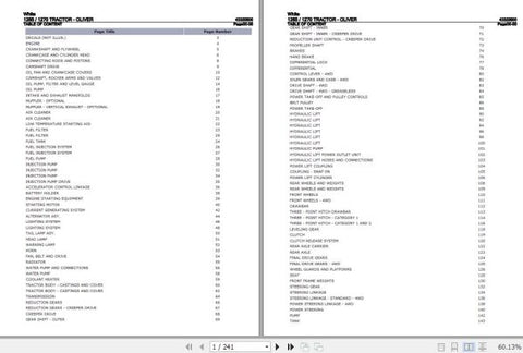 Discover the ultimate resource for maintaining your WHITE TRACTOR 1265 and 1270 with our comprehensive Parts Catalog Manual (43320500). This PDF file is designed to provide you with detailed diagrams and specifications, ensuring you have all the information you need at your fingertips