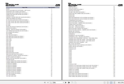 Discover the ultimate resource for maintaining your WHITE TRACTOR 1355 with our comprehensive Parts Catalog Manual (43319900) in PDF format. This digital manual is designed to provide you with detailed diagrams and part numbers, ensuring you can easily identify and order the components you need for optimal performance.