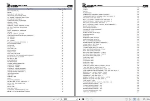 Discover the ultimate resource for maintaining your WHITE TRACTOR 1365 and 1370 with our comprehensive Parts Catalog Manual (43320000). This PDF file is designed to provide you with detailed diagrams and part numbers, ensuring you can easily identify and order the components you need for optimal performance.