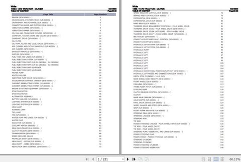 Discover the essential WHITE TRACTOR 1465, 1470 Parts Catalog Manual (43316600) in a convenient PDF format. This comprehensive manual is designed to provide you with detailed information on parts and specifications, ensuring you have everything you need for maintenance and repairs.