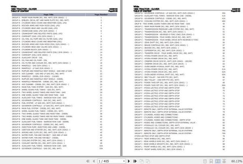 Discover the essential WHITE TRACTOR 1850 Parts Catalog Manual (43308100) in a convenient PDF format. This comprehensive guide is designed to streamline your maintenance and repair tasks, ensuring you have quick access to all necessary parts and specifications.