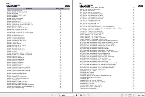 Discover the ultimate resource for maintaining your WHITE TRACTOR 6124 and 6144 with our comprehensive Parts Catalog Manual (79016351). This PDF file is designed to provide you with detailed diagrams and part numbers, ensuring you can easily identify and order the components you need for optimal performance.