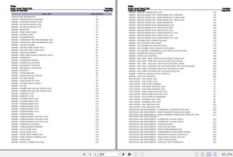Discover the essential WHITE TRACTOR 6125 and 6145 Parts Catalog Manual (79015824) in a convenient PDF format. This comprehensive guide is designed to provide you with detailed information on all parts and components, ensuring you have everything you need for maintenance and repairs.