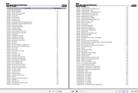 Discover the ultimate resource for maintaining your WHITE TRACTOR 8710 and 8810 with our comprehensive Parts Catalog Manual (79019138) in PDF format. This essential guide provides detailed diagrams and part numbers, 