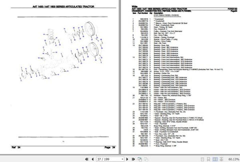 Discover the ultimate resource for maintaining and repairing your WHITE TRACTOR A4T, 1400 A4T, and 1600 Series with the comprehensive Parts Catalog Manual PCR2214M.