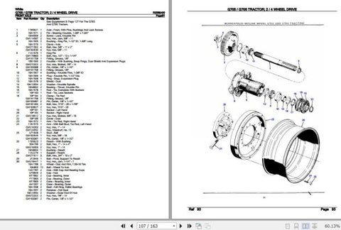 Discover the essential WHITE TRACTOR G705, G706 Wheel Drive Parts Catalog Manual (R2069A00) in a convenient PDF format. This comprehensive guide is designed to provide you with detailed information on parts and components,