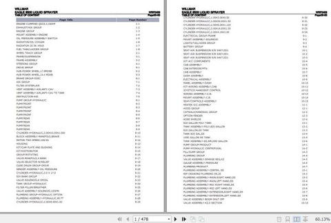 Discover the essential resource for maintaining your Willmar Liquid Sprayer Eagle 8500 with the comprehensive Parts Catalog Manual (WRP0409) in PDF format. This manual is meticulously designed to provide you with detailed diagrams and part numbers,