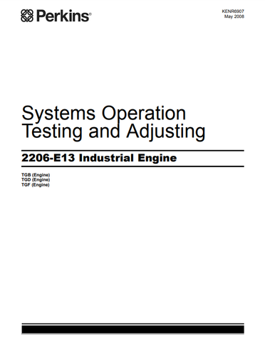 2206-E13 - Perkins Industrial Engine (TGB , TGD , TGF) Service Repair Manual