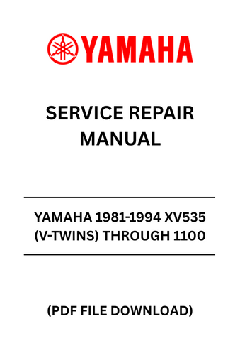 Unlock the full potential of your Yamaha XV535 (V-Twins) with our comprehensive 1981-1994 Service Repair Manual. This PDF file is an essential resource for both novice and experienced mechanics, providing detailed instructions and diagrams to guide you through every aspect of maintenance and repair.