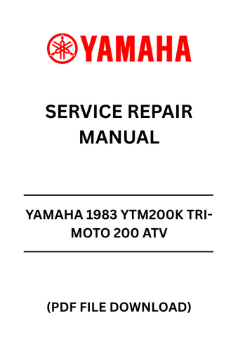 Unlock the full potential of your YAMAHA 1983 YTM200K TRI-MOTO 200 ATV with our comprehensive Service Repair Manual in PDF format. This essential guide is designed to provide you with detailed instructions, diagrams, and troubleshooting tips to keep your ATV running smoothly and efficiently.