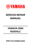 Revive your classic ride with the YAMAHA 1984 RD500LC Service Repair Manual, now available in a convenient PDF format. This comprehensive guide is essential for any RD500LC owner or enthusiast, providing detailed instructions and insights to keep your motorcycle in peak condition.