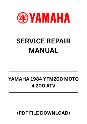 Unlock the full potential of your 1984 Yamaha YFM200 Moto 4 200 ATV with our comprehensive Service Repair Manual. This PDF file is an essential resource for both novice and experienced mechanics, providing detailed instructions and diagrams to guide you through every repair and maintenance task.