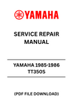 Unlock the full potential of your Yamaha TT350S with the comprehensive 1985-1986 Service Repair Manual in PDF format. This essential guide is designed for both seasoned mechanics and DIY enthusiasts, providing detailed instructions and diagrams to help you tackle any repair or maintenance task with confidence.