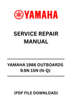 Unlock the full potential of your Yamaha 1986 Outboards with the comprehensive 9.9N 15N (N-Q) Service Repair Manual in PDF format. This essential guide is designed for both novice and experienced boat owners, providing detailed instructions and diagrams to ensure your outboard motor runs smoothly and efficiently.
