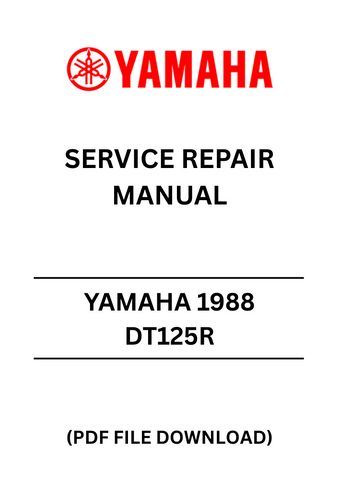 Revitalize your Yamaha 1988 DT125R with our comprehensive Service Repair Manual, available in a convenient PDF format. This essential guide is designed to provide you with detailed instructions and insights, ensuring that you can maintain and repair your motorcycle with confidence.