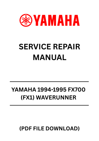Unlock the full potential of your 1994-1995 Yamaha FX700 (FX1) Waverunner with our comprehensive Service Repair Manual in PDF format. This essential guide is designed to provide you with detailed instructions and insights, ensuring that you can maintain and repair your watercraft with confidence.