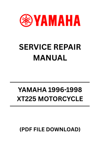 Unlock the full potential of your 1996-1998 Yamaha XT225 with our comprehensive Motorcycle Service Repair Manual in PDF format. This essential guide is designed to provide you with detailed instructions, diagrams, and troubleshooting tips to keep your bike running smoothly and efficiently.
