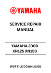 Unlock the full potential of your YAMAHA 2000 XN125 and XN150 with our comprehensive Service Repair Manual in PDF format. This essential guide is designed to provide you with detailed instructions, diagrams, and troubleshooting tips to keep your motorcycle running smoothly and efficiently.