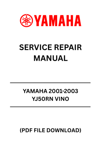 Unlock the full potential of your Yamaha YJ50RN Vino with our comprehensive Service Repair Manual, specifically designed for models from 2001 to 2003. This PDF file is an essential resource for both novice and experienced mechanics, providing detailed instructions and diagrams to guide you through every repair and maintenance task.
