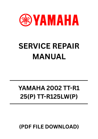 Unlock the full potential of your Yamaha TT-R125 and TT-R125LW with our comprehensive Service Repair Manual. This PDF file is designed specifically for the 2002 models, providing you with detailed instructions and diagrams to ensure your bike runs smoothly and efficiently.