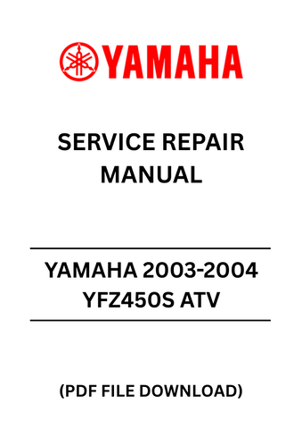 Unlock the full potential of your 2003-2004 Yamaha YFZ450S ATV with our comprehensive Service Repair Manual in PDF format. This essential guide provides detailed instructions and diagrams, ensuring you have everything you need for maintenance and repairs at your fingertips.
