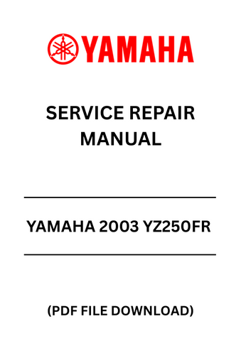 Unlock the full potential of your 2003 Yamaha YZ250FR with our comprehensive Service Repair Manual in PDF format. This essential guide is designed to provide you with detailed instructions and insights, ensuring that you can maintain and repair your motorcycle with confidence.
