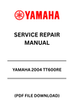 Unlock the full potential of your 2004 Yamaha TT600RE with our comprehensive Service Repair Manual in PDF format. This essential guide is designed to provide you with detailed instructions and insights, ensuring that you can perform maintenance and repairs with confidence.