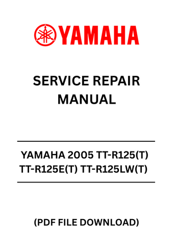 Unlock the full potential of your Yamaha TT-R125 with our comprehensive Service Repair Manual, available in a convenient PDF format. This essential guide covers all models from 2005, including the TT-R125(T), TT-R125E(T), TT-R125LW(T), and TT-R125LWE(T). Whether you're a seasoned mechanic or a DIY enthusiast, this manual provides detailed instructions and diagrams to help you tackle repairs and maintenance with confidence.