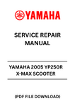 Unlock the full potential of your Yamaha 2005 YP250R X-MAX Scooter with our comprehensive Service Repair Manual in PDF format. This essential guide is designed to provide you with detailed instructions and insights, ensuring that you can perform maintenance and repairs with confidence and ease.