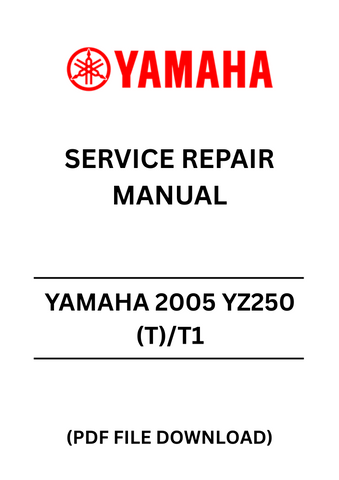 Unlock the full potential of your 2005 Yamaha YZ250 with our comprehensive Service Repair Manual in PDF format. This essential guide is designed to provide you with detailed instructions, diagrams, and specifications to ensure your motorcycle runs at its best. Whether you're a seasoned mechanic or a DIY enthusiast, this manual is your go-to resource for maintenance and repairs.