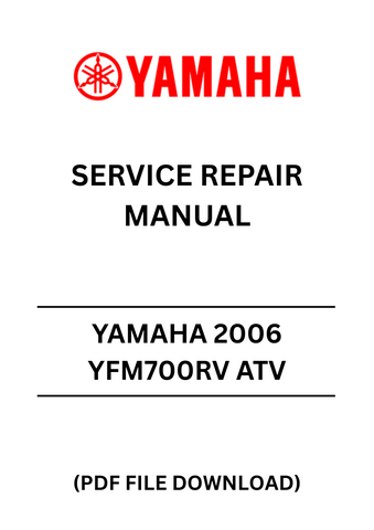 Unlock the full potential of your 2006 YAMAHA YFM700RV ATV with our comprehensive Service Repair Manual in PDF format. This essential guide provides detailed instructions and diagrams, ensuring you have everything you need for maintenance and repairs at your fingertips.