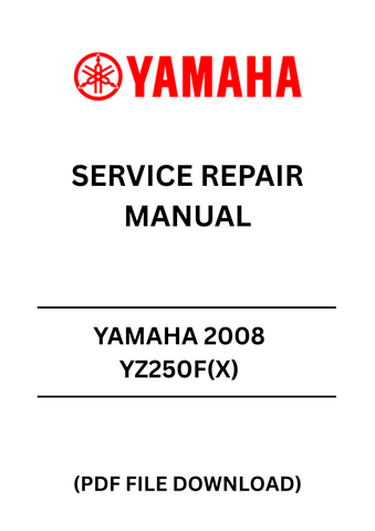 Unlock the full potential of your 2008 Yamaha YZ250F(X) with our comprehensive Service Repair Manual in PDF format. This essential guide is designed for both seasoned mechanics and DIY enthusiasts, providing detailed instructions and diagrams to ensure your bike runs at its best.