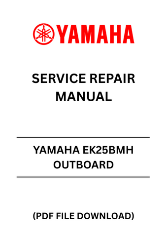 Unlock the full potential of your YAMAHA EK25BMH outboard motor with our comprehensive service repair manual in PDF format. This essential guide provides detailed instructions, diagrams, and troubleshooting tips to ensure your engine runs smoothly and efficiently. Whether you're a seasoned mechanic or a DIY enthusiast, this manual is designed to help you tackle repairs with confidence.