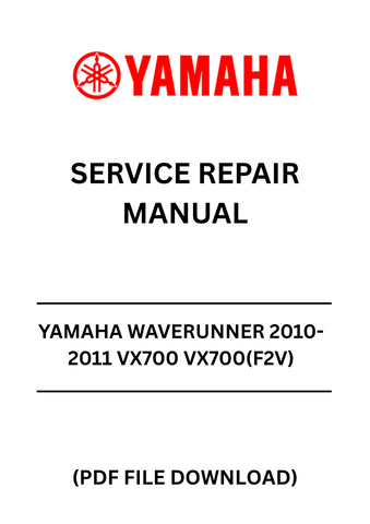 Unlock the full potential of your Yamaha Waverunner with the 2010-2011 VX700 VX700(F2V) Service Repair Manual. This comprehensive PDF file is your go-to resource for all maintenance and repair needs, ensuring your watercraft runs smoothly and efficiently. With detailed diagrams and step-by-step instructions, you'll have the confidence to tackle any issue that arises.