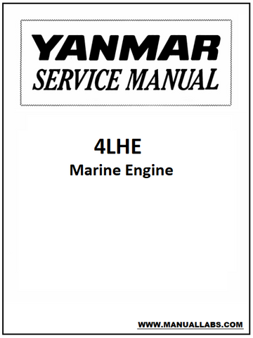 Yanmar 4LHE Marine Engine Workshop Service Repair Manual - PDF File Download