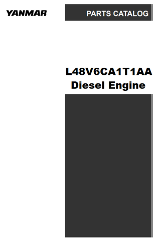 Yanmar L48V6CA1T1AA Diesel Engine Parts Catalogue Manual PDF File