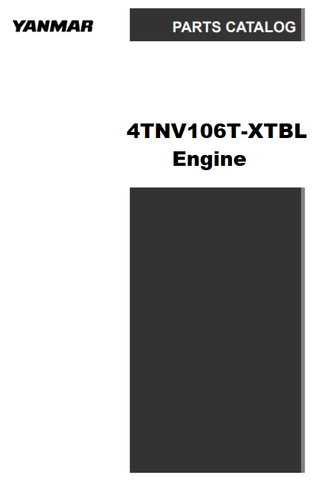 Yanmar 4TNV106T-XTBL Engine Parts Catalogue Manual - PDF File Download