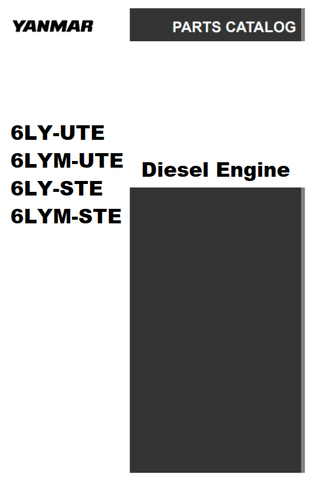 Yanmar 6LY-UTE, 6LYM-UTE, 6LY-STE, 6LYM-STE Diesel Engine Parts Catalog Manual - PDF File