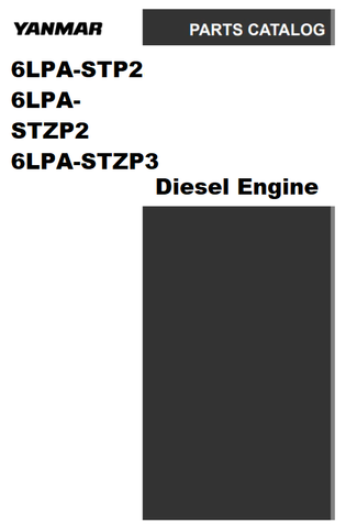 Yanmar 6LPA-STP2, 6LPA-STZP2, 6LPA-STZP3 Diesel Engine Parts Catalogue Manual - PDF File Download