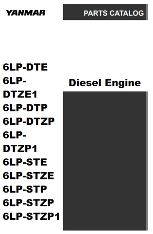 Yanmar 6LP-DTE, 6LP-DTZE1, 6LP-DTP, 6LP-STZP1 Engine Parts Manual PDF