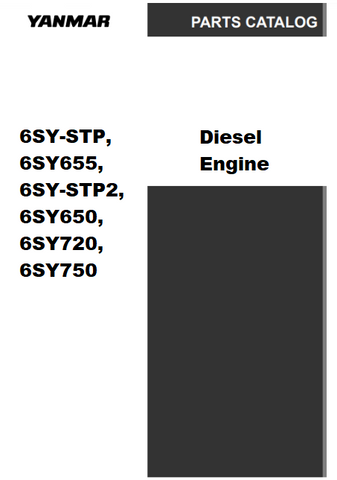 Yanmar 6SY-STP, 6SY655, 6SY-STP2, 6SY650, 6SY720, 6SY750 Diesel Engine Parts Catalogue Manual - PDF File Download